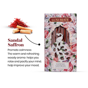 Sandal Saffron Bambooless Incense Stick - LUXURIATE