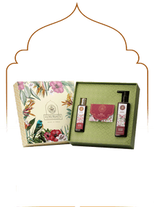 Gift Set - Rose Petal Soap, Rose Hand Wash, and Tomato Face Wash - LUXURIATE