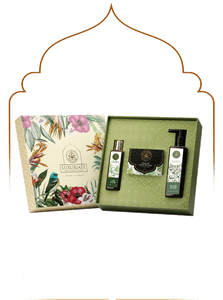 Gift Set - Charcoal Green Tea Soap, Tea Tree Face Wash, and Eucalyptus Hand Wash - LUXURIATE