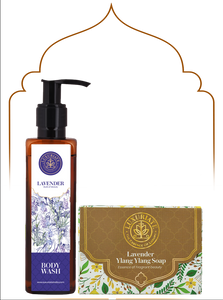 Lavender Bath Essential Combo (Pack of 2) Soap, Body Wash - LUXURIATE