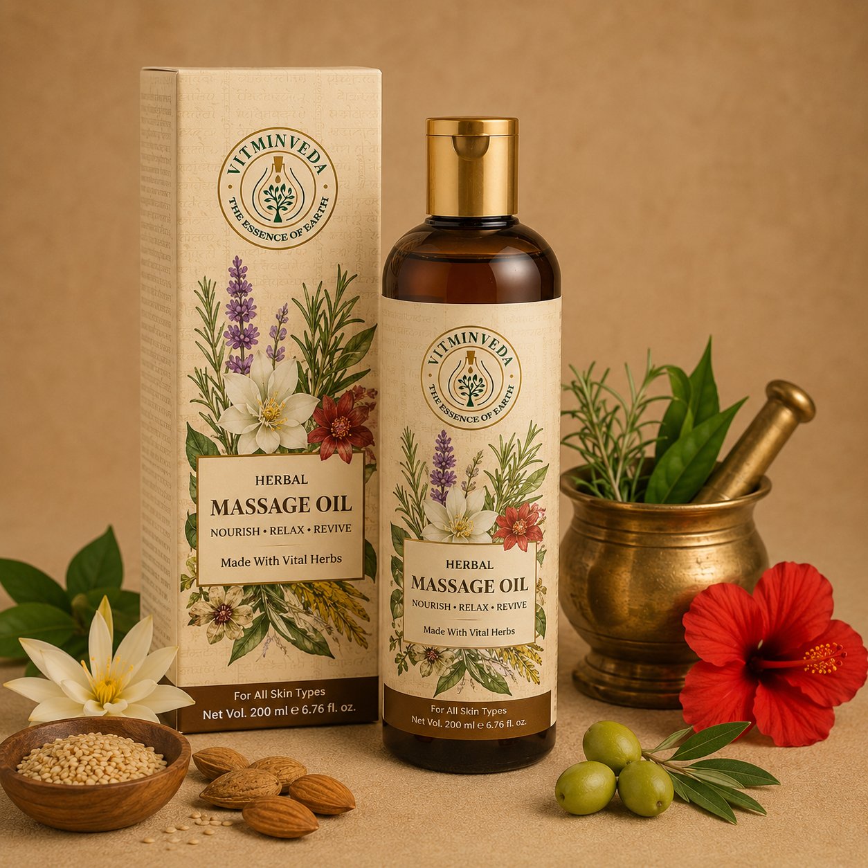VITMINVEDA Herbal Massage Oil