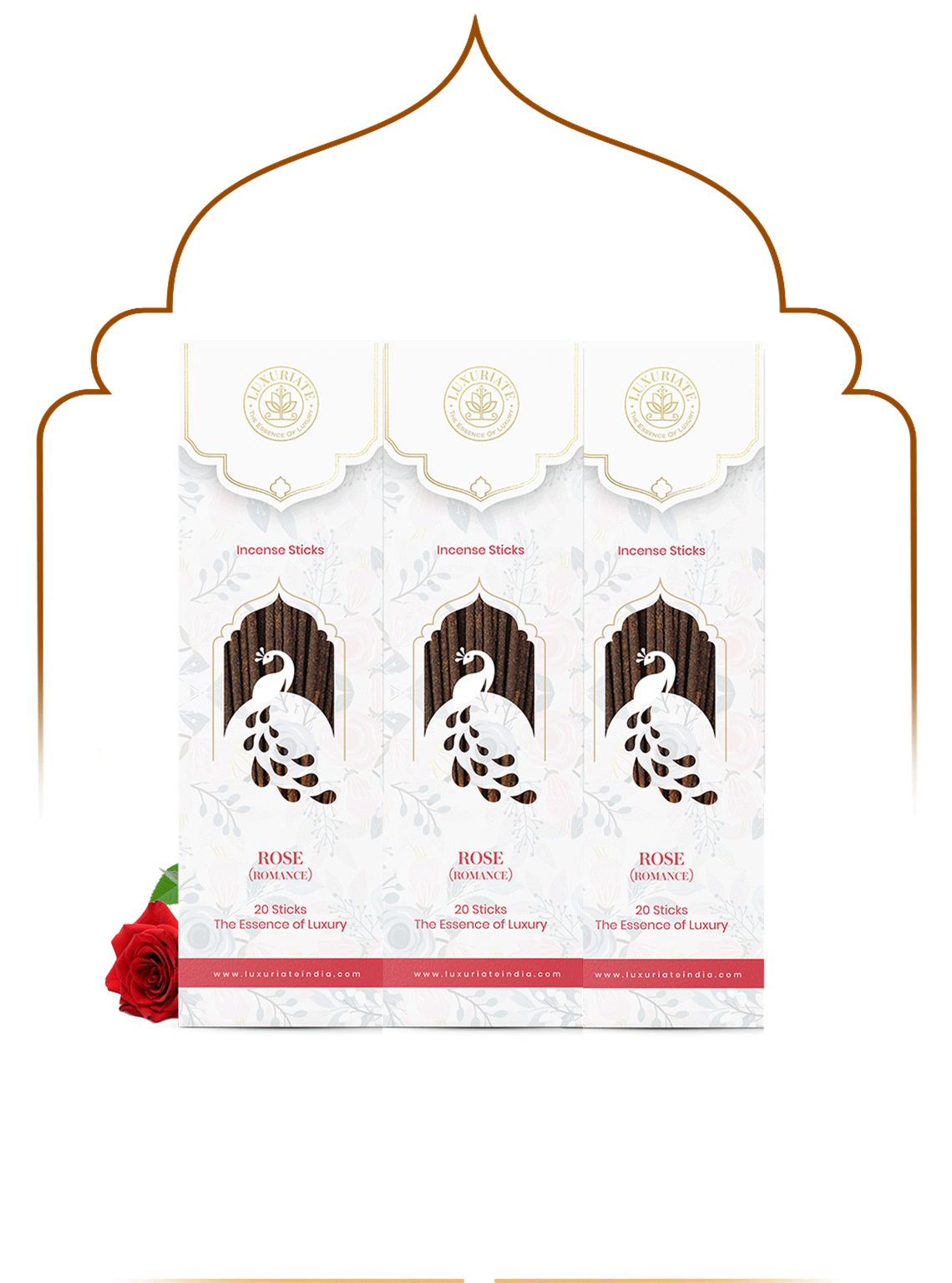 Rose Incense Sticks Pack of 3