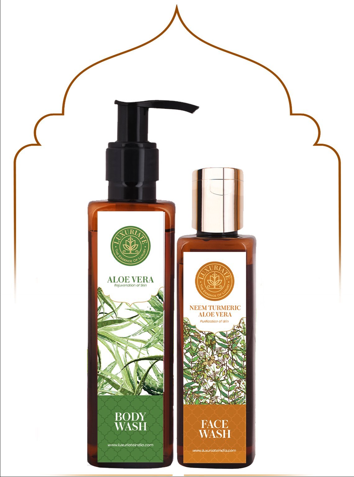 Aloe Vera Skin &amp;amp; Bath Combo (Pack of 2) Face Wash, Body Wash