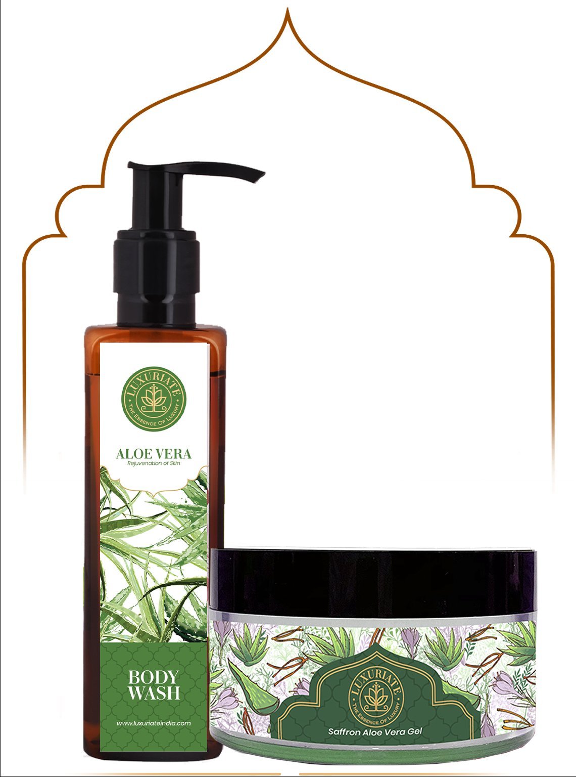 Aloe Vera Skin &amp;amp; Bath Combo (Pack of 2) Body Wash, Gel