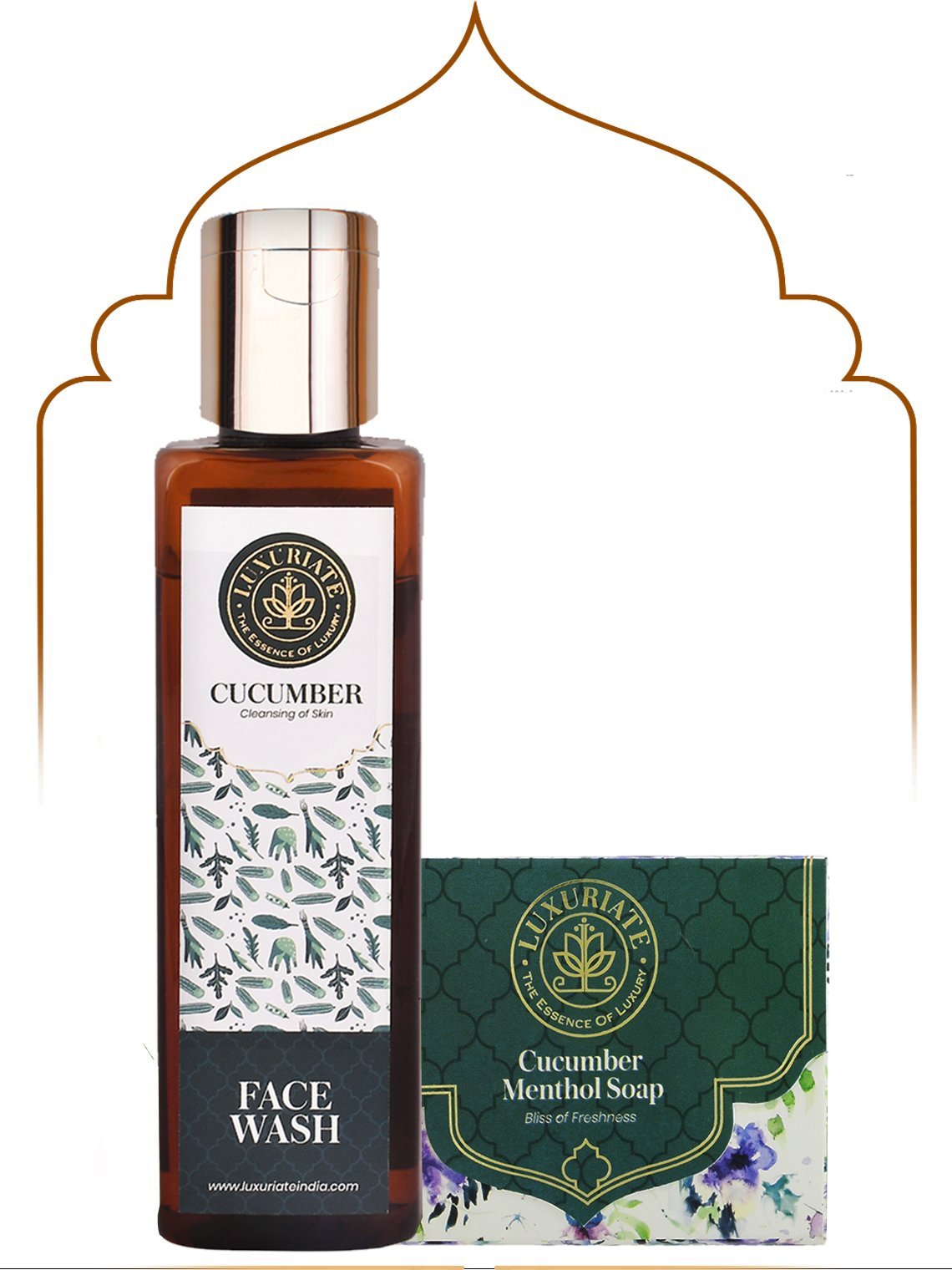 Cucumber Skin &amp;amp; Bath Combo (Pack of 2) Face Wash, Soap