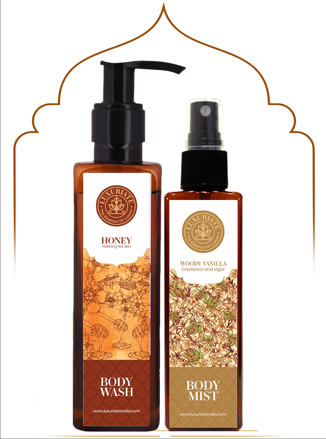 Honey Body Essential Combo (Pack of 2) Body Wash, Body Mist