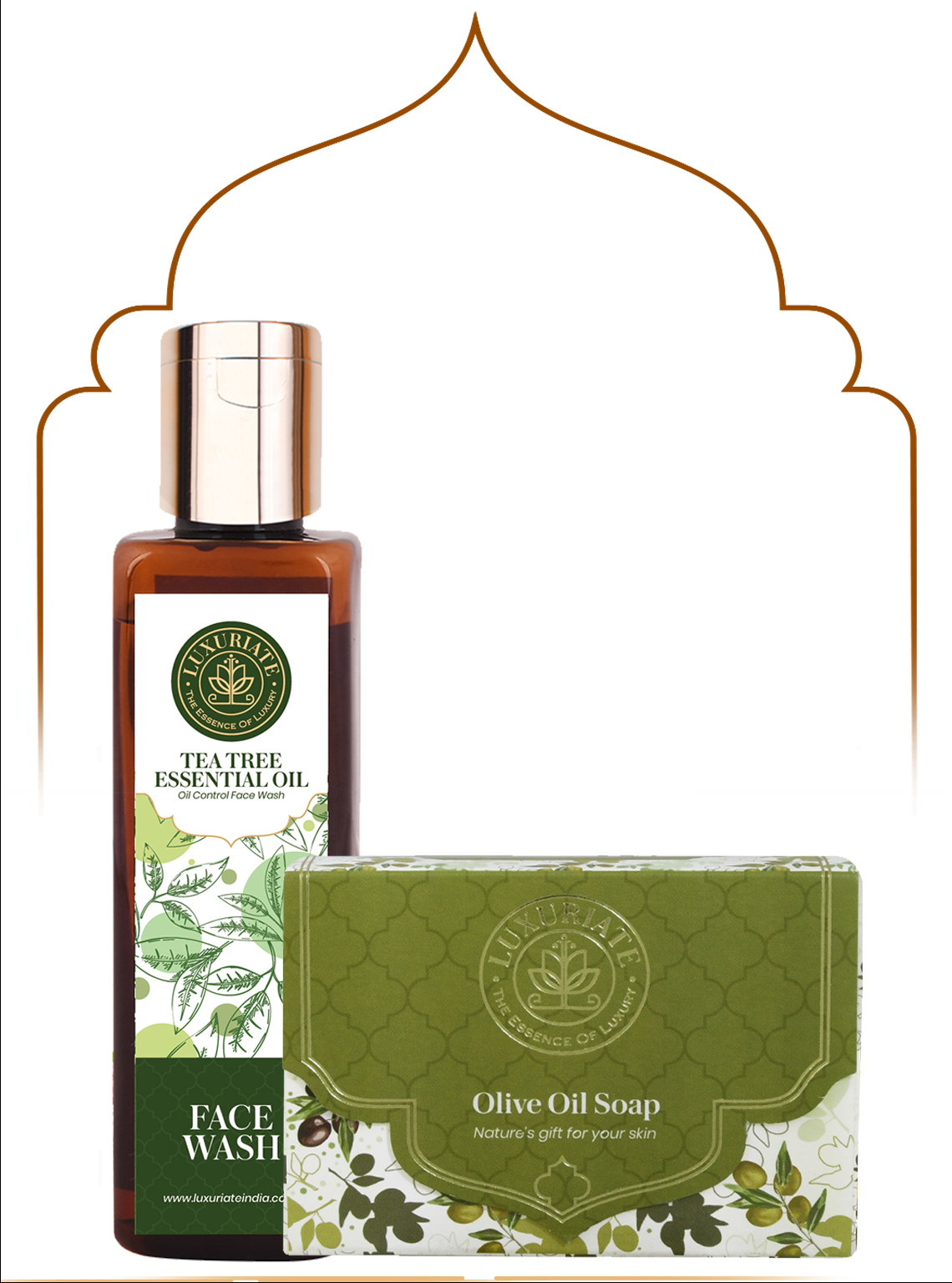 Olive Skin &amp;amp; Bath Combo (Pack of 2) Soap, Face Wash