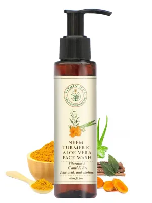 Natural Neem Turmeric Aloe Vera Face Wash 100ml