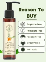 Natural Neem Turmeric Aloe Vera Face Wash 100ml — View 3