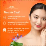 Aloe Vera Gel with Saffron - 100gm — View 4