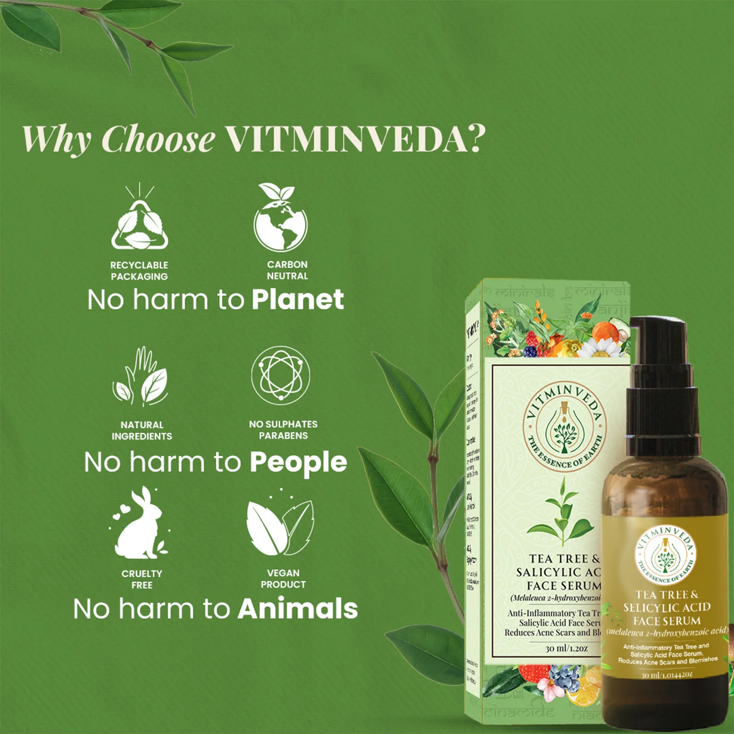 Tea Tree & Salicylic Acid Face Serum - 30ml