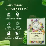 Aloe Vera Basil Herbal Soap Bar - 125gm — View 1