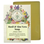 Aloe Vera Basil Herbal Soap Bar - 125gm — View 7