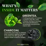 Charcoal Green Tea Herbal Soap Bar - 125gm — View 6