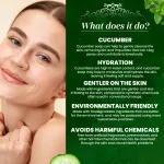 Cucumber and Menthol Herbal Soap Bar - 125gm — View 2