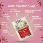 Rose Essence Herbal Soap Bar - 125gm — View 3
