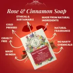 Rose Cinnamon Herbal Soap Bar - 125gm — View 3