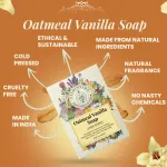 Vanilla Oatmeal Herbal Soap Bar - 125gm — View 3